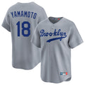 CAdoa LA.Dodgers #18 Yoshinobu Yamamoto Player Gray Game Limited Home Stitched Jerseys