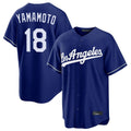 CAdoa LA.Dodgers #18 Yoshinobu Yamamoto Player Royal Game Stitched Jerseys