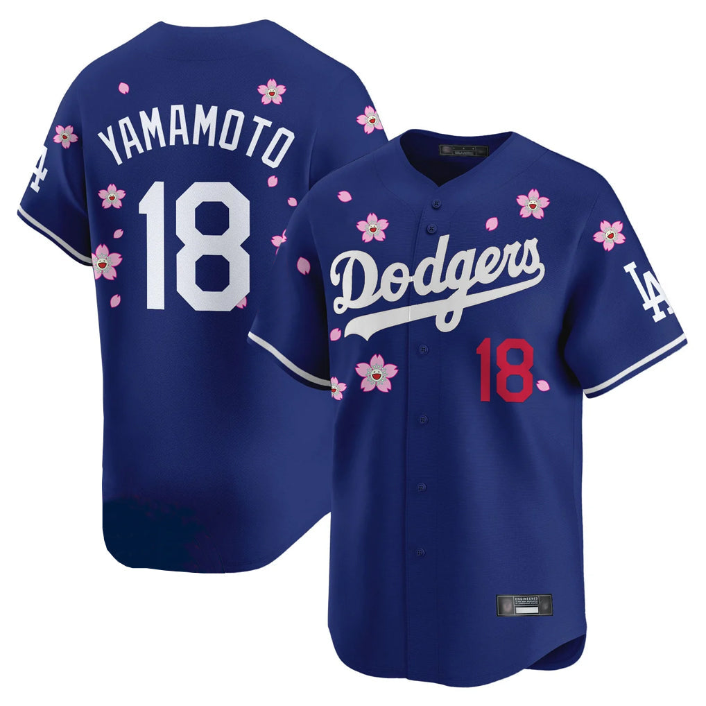 CAdoa LA.Dodgers #18 Yoshinobu Yamamoto Player Royal Tokyo Series Vapor Premier Limited Stitched Jerseys