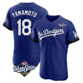 CAdoa LA.Dodgers #18 Yoshinobu Yamamoto Player Royal World Series City Connect Elite Home Stitched Jerseys