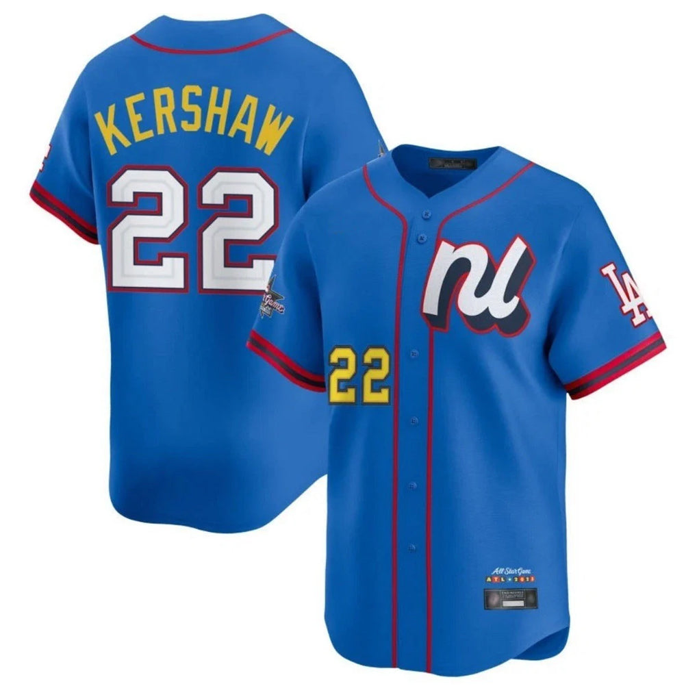 CAdoa LA.Dodgers #22 Clayton Kershaw Player Blue All-Star Limited Home Stitched Jerseys