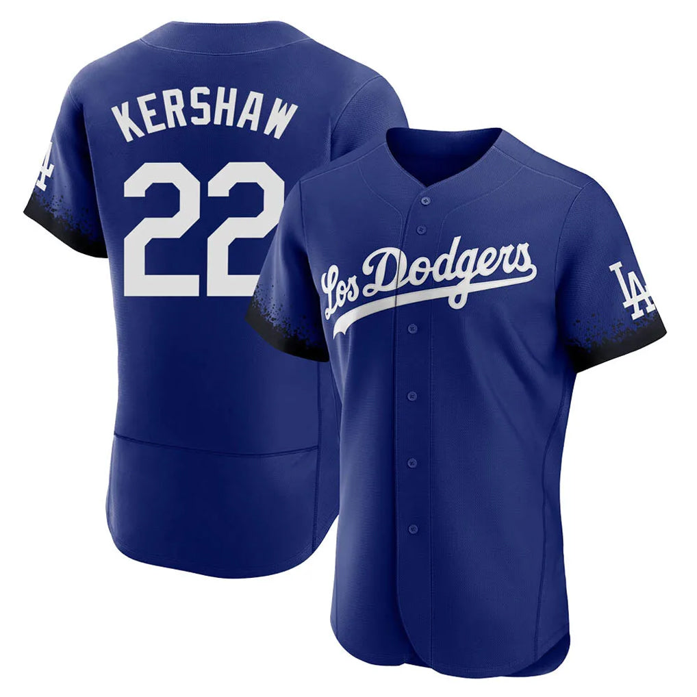 CAdoa LA.Dodgers #22 Clayton Kershaw Player Royal City Connect Elite Home Stitched Jerseys