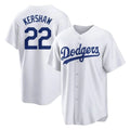 CAdoa LA.Dodgers #22 Clayton Kershaw Player White Game Home Stitched Jerseys