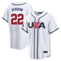 CAdoa LA.Dodgers #22 Clayton Kershaw Player White USA 2026 World Classic Limited Home Stitched Jerseys