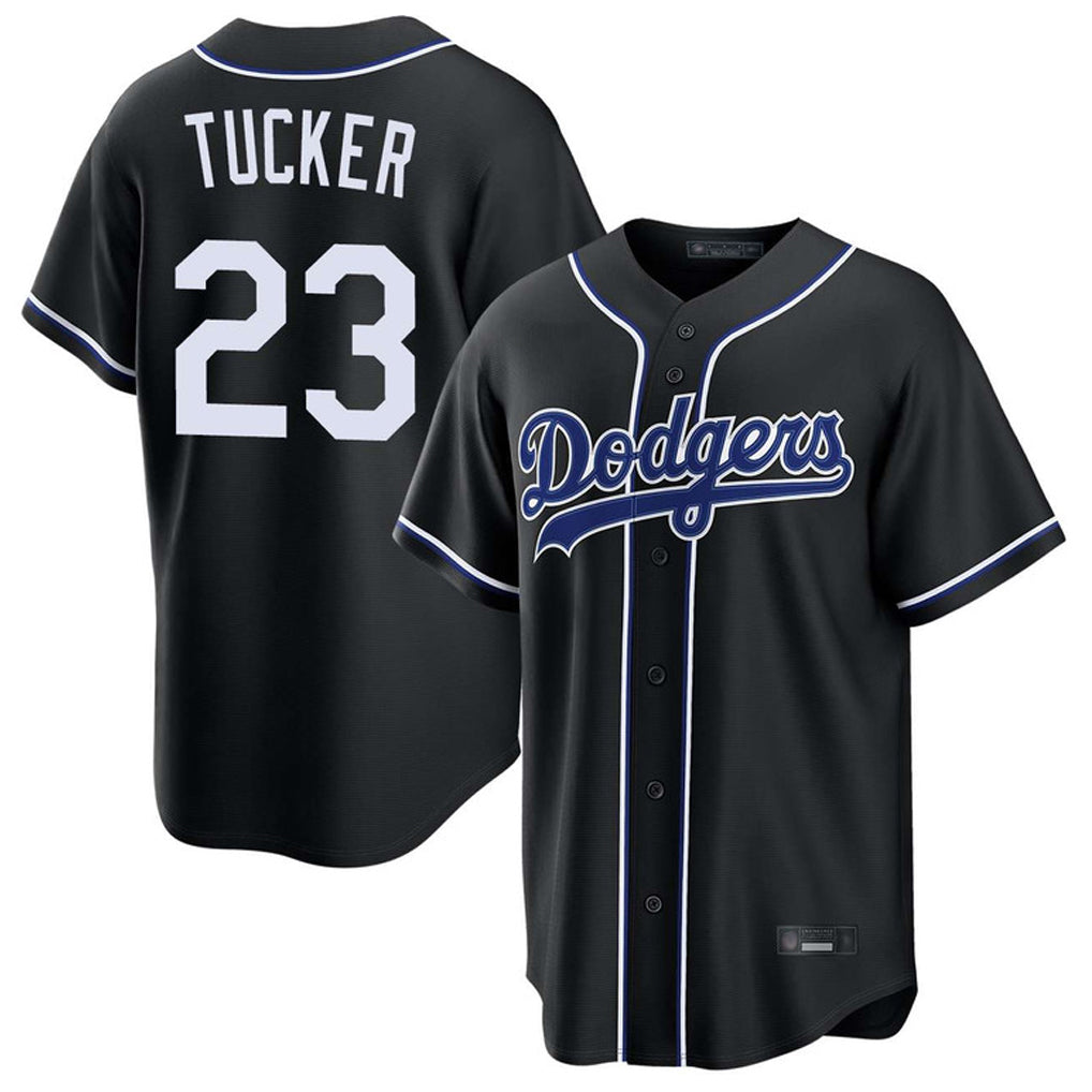 CAdoa LA.Dodgers #23 Kyle Tucker Player Black Carbon Limited Home Stitched Jerseys