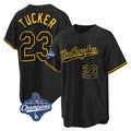 CAdoa LA.Dodgers #23 Kyle Tucker Player Black Gold World Series Meet Limited Home Stitched Jerseys