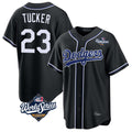 CAdoa LA.Dodgers #23 Kyle Tucker Player Black World Series Carbon Limited Home Stitched Jerseys
