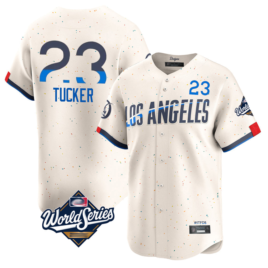 CAdoa LA.Dodgers #23 Kyle Tucker Player Cream World Series City Connect Limited Home Stitched Jerseys