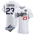 CAdoa LA.Dodgers #23 Kyle Tucker Player Gold White World Series 2026 Collection Stadium Limited Elite Stitched Jerseys