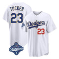 CAdoa LA.Dodgers #23 Kyle Tucker Player Gold White World Series Meet 2026 Collection Stadium Limited Stitched Jerseys