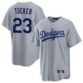CAdoa LA.Dodgers #23 Kyle Tucker Player Gray Game Stitched Jerseys