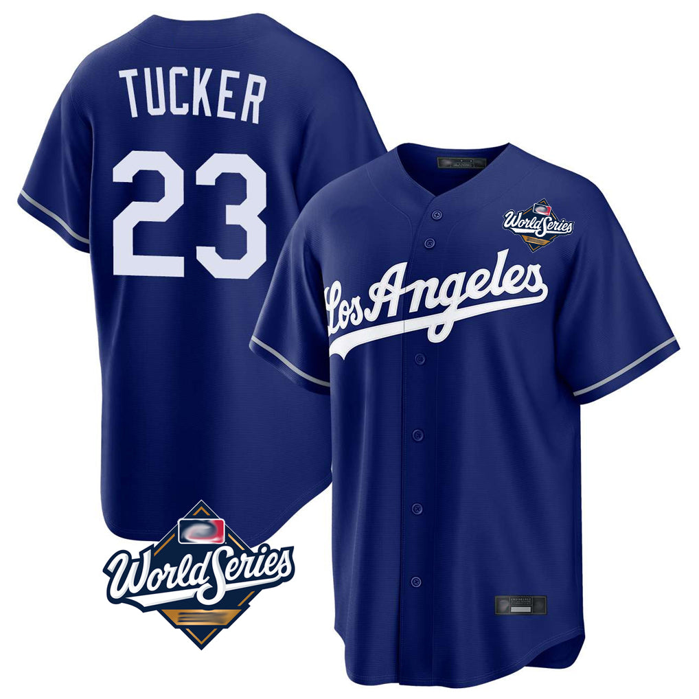 CAdoa LA.Dodgers #23 Kyle Tucker Player Royal World Series Game Stitched Jerseys