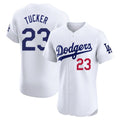 CAdoa LA.Dodgers #23 Kyle Tucker Player White Limited Elite Home Stitched Jerseys