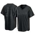 CAdoa LA.Dodgers #25 Tommy Edman Player Black Pitch Fashion T-shirt Stitched Jerseys