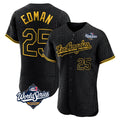 CAdoa LA.Dodgers #25 Tommy Edman Player Black World Series Snake Skin City Limited Elite Home Stitched Jerseys