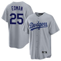 CAdoa LA.Dodgers #25 Tommy Edman Player Gray Game Stitched Jerseys
