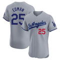 CAdoa LA.Dodgers #25 Tommy Edman Player Gray Limited Elite Home Stitched Jerseys