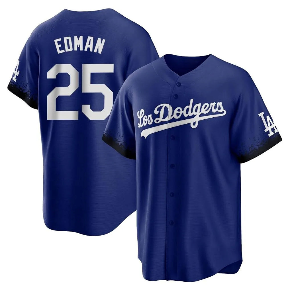 CAdoa LA.Dodgers #25 Tommy Edman Player Royal City Connect Home Game Stitched Jerseys
