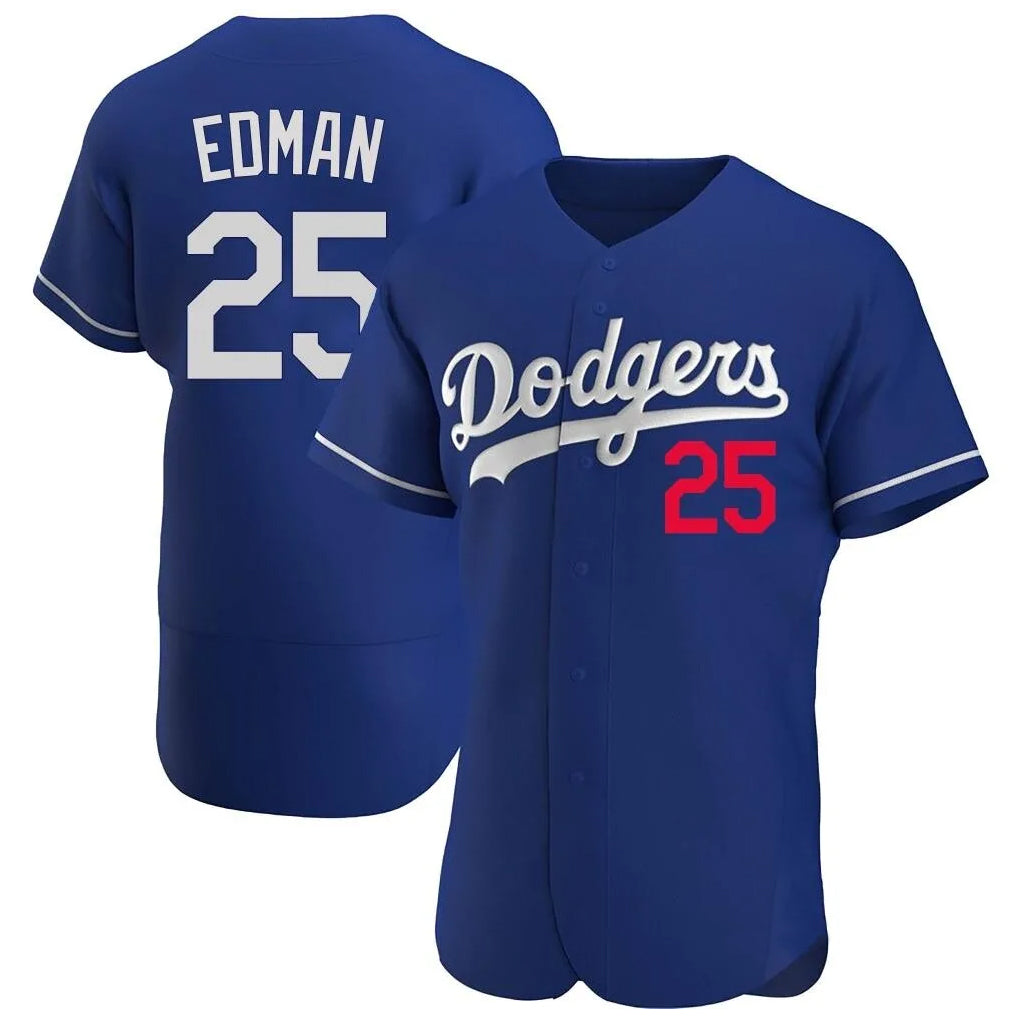 CAdoa LA.Dodgers #25 Tommy Edman Player Royal Limited Elite Home Stitched Jerseys