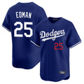 CAdoa LA.Dodgers #25 Tommy Edman Player Royal Limited Home Stitched Jerseys