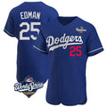 CAdoa LA.Dodgers #25 Tommy Edman Player Royal World Series Limited Elite Home Stitched Jerseys