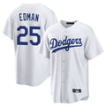 CAdoa LA.Dodgers #25 Tommy Edman Player White Game Home Stitched Jerseys