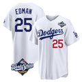 CAdoa LA.Dodgers #25 Tommy Edman Player White World Series Home Game Stitched Jerseys