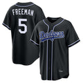 CAdoa LA.Dodgers #5 Freddie Freeman Player Black Carbon Limited Home Stitched Jerseys