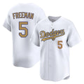 CAdoa LA.Dodgers #5 Freddie Freeman Player White Collection Limited Home Stitched Jerseys