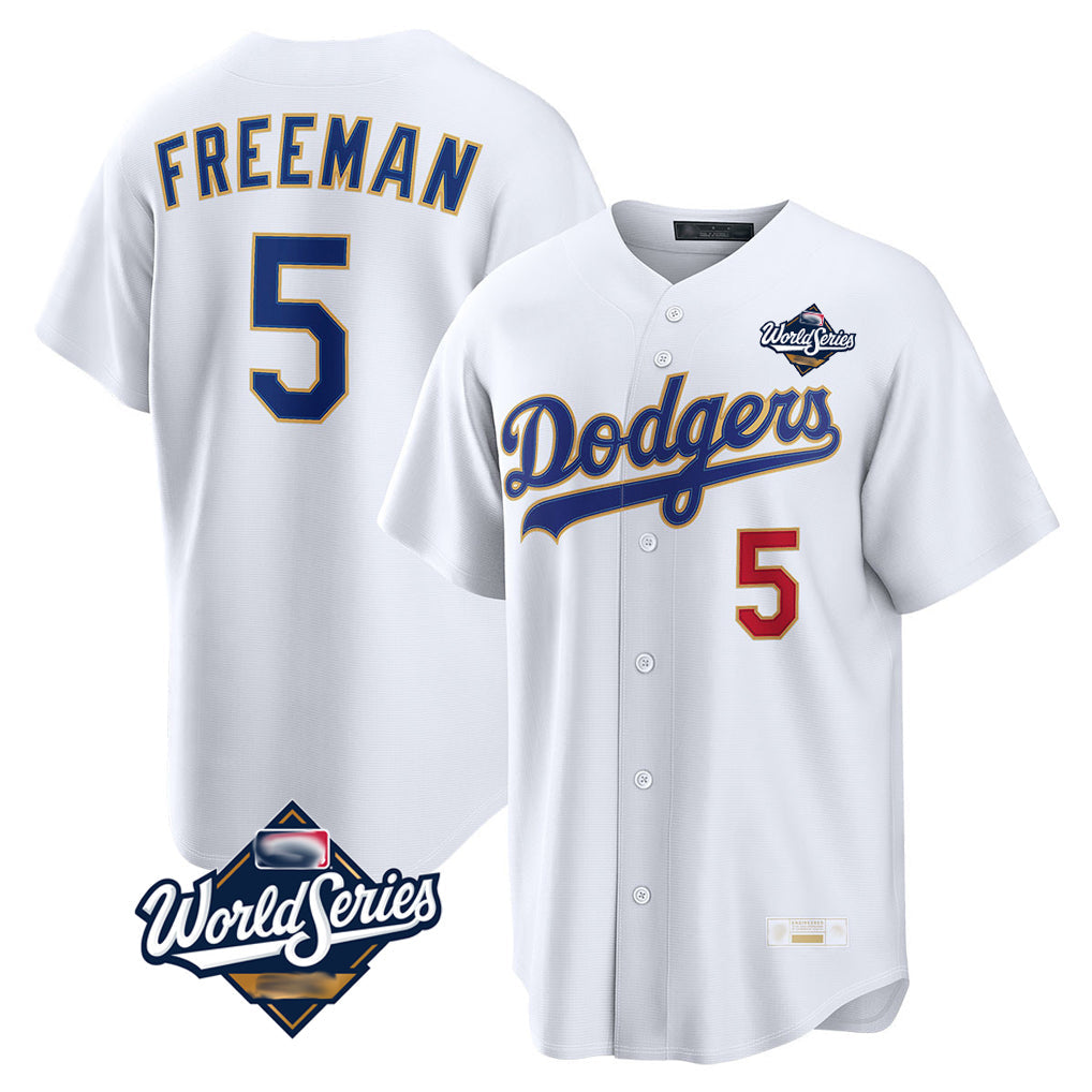 CAdoa LA.Dodgers #5 Freddie Freeman Player White World Series 2026 Collection Stadium Limited Stitched Jerseys