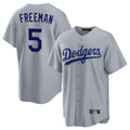 CAdoa LA.Dodgers #5 Freddie Freeman Player Gray Game Stitched Jerseys