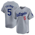 CAdoa LA.Dodgers #5 Freddie Freeman Player Gray Limited Home Stitched Jerseys