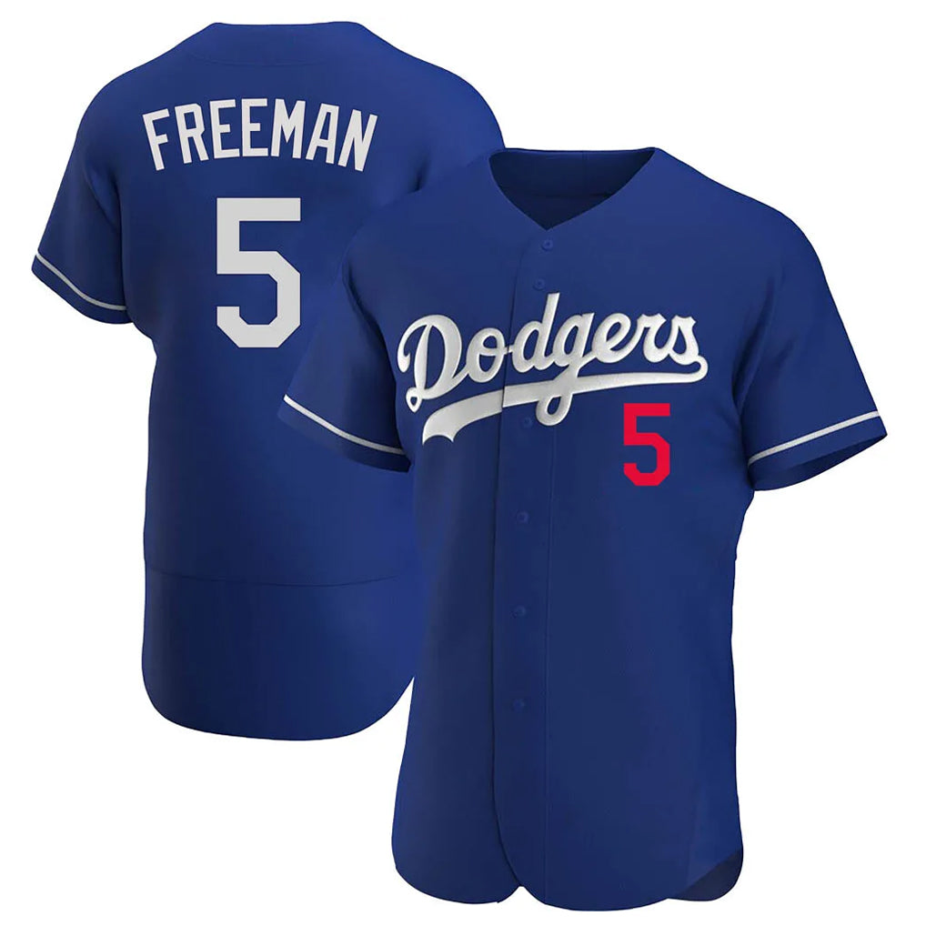 CAdoa LA.Dodgers #5 Freddie Freeman Player Royal Limited Elite Home Stitched Jerseys