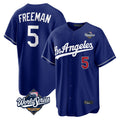CAdoa LA.Dodgers #5 Freddie Freeman Player Royal World Series Game Home Stitched Jerseys