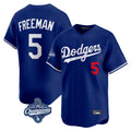 CAdoa LA.Dodgers #5 Freddie Freeman Player Royal World Series Meet Limited Home Stitched Jerseys