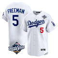 CAdoa LA.Dodgers #5 Freddie Freeman Player White World Series Limited Home Stitched Jerseys