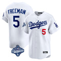 CAdoa LA.Dodgers #5 Freddie Freeman Player White World Series Meet Limited Home Stitched Jerseys