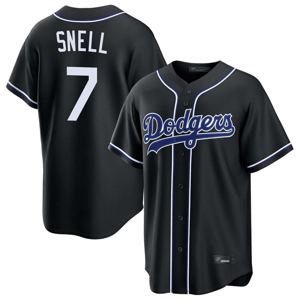 CAdoa LA.Dodgers #7 Blake Snell Player Black Carbon Limited Home Stitched Jerseys