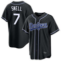 CAdoa LA.Dodgers #7 Blake Snell Player Black Carbon Limited Home Stitched Jerseys
