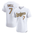 CAdoa LA.Dodgers #7 Blake Snell Player Gold Limited Elite Home Stitched Jerseys