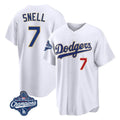 CAdoa LA.Dodgers #7 Blake Snell Player Gold White 2026 Collection Stadium Limited World Series Meet Stitched Jerseys