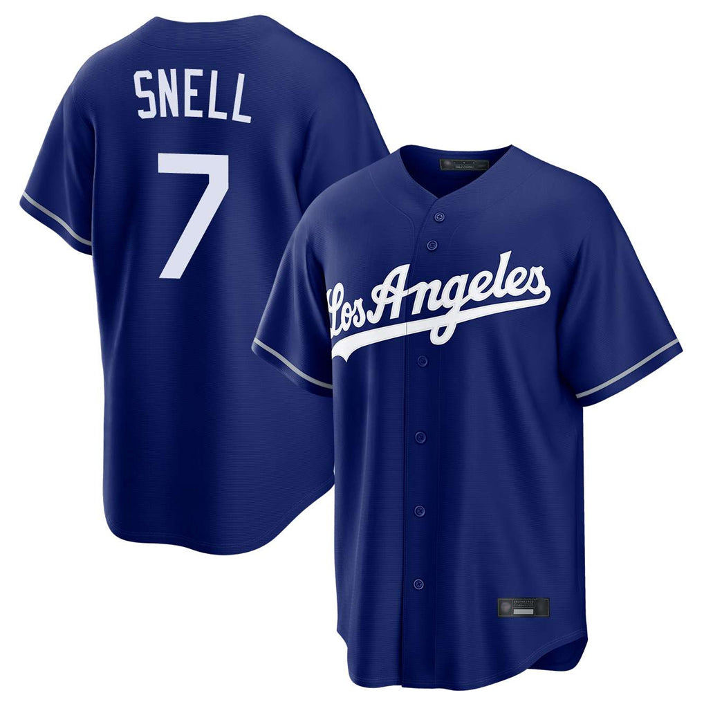 CAdoa LA.Dodgers #7 Blake Snell Player Royal Game Stitched Jerseys