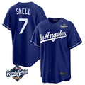 CAdoa LA.Dodgers #7 Blake Snell Player Royal Game World Series Stitched Jerseys