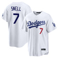 CAdoa LA.Dodgers #7 Blake Snell Player White Game Home Stitched Jerseys