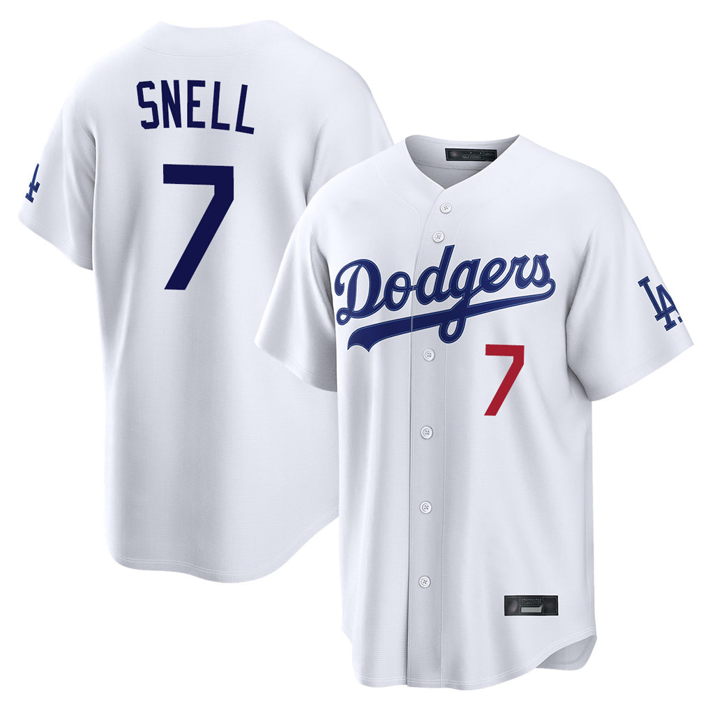 CAdoa LA.Dodgers #7 Blake Snell Player White Game Home Stitched Jerseys
