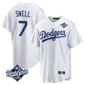 CAdoa LA.Dodgers #7 Blake Snell Player White Game World Series Stitched Jerseys