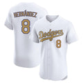 CAdoa LA.Dodgers #8 Enrique Hern?¡ì?¨¦ndez Player Gold Limited Elite Home Stitched Jerseys
