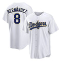 CAdoa LA.Dodgers #8 Enrique Hern?¡ì?¨¦ndez Player Gold White 2026 Collection Stadium Game Stitched Jerseys
