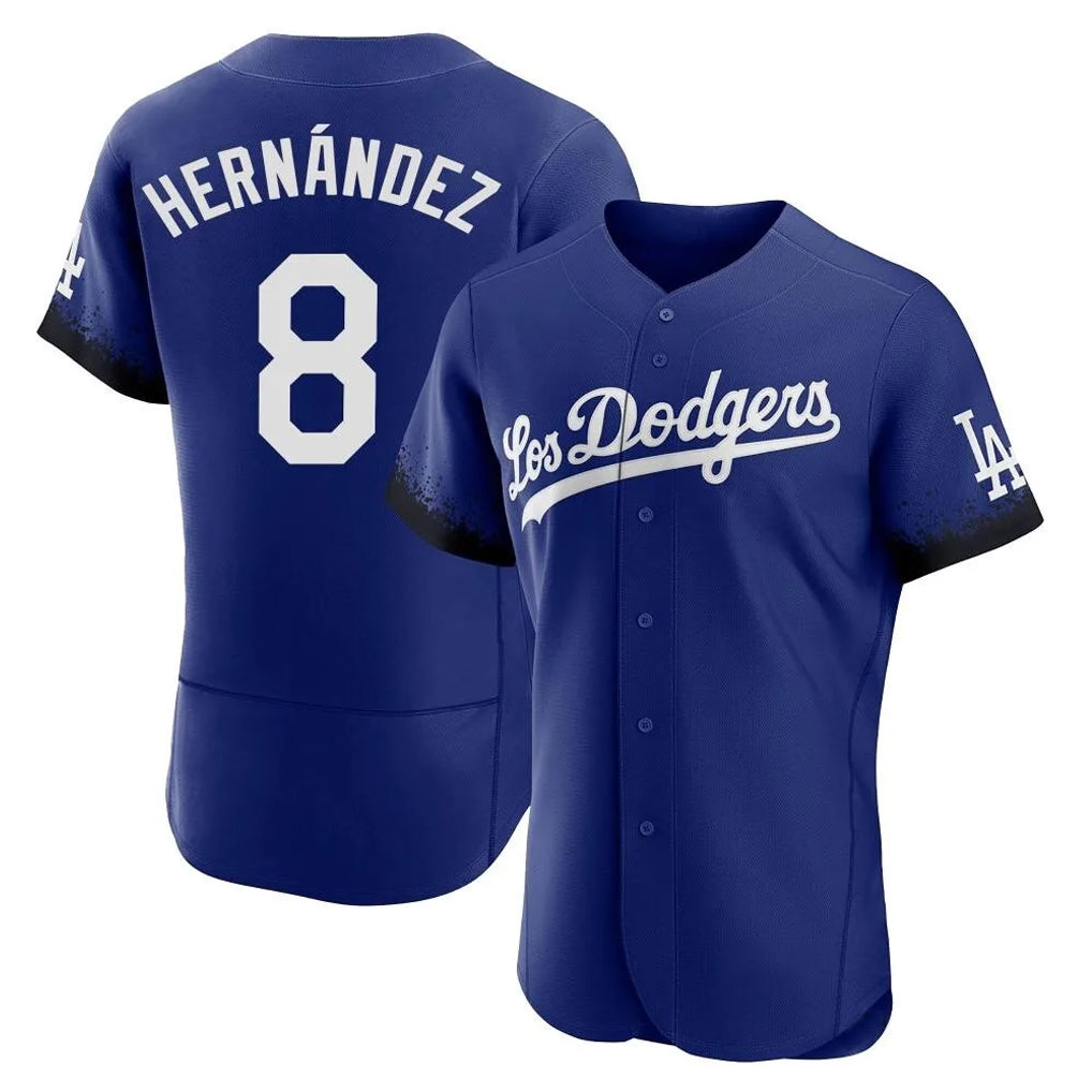 CAdoa LA.Dodgers #8 Enrique Hern?¡ì?¨¦ndez Player Royal City Connect Elite Home Stitched Jerseys