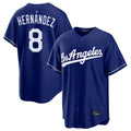 CAdoa LA.Dodgers #8 Enrique Hern?¡ì?¨¦ndez Player Royal Game Stitched Jerseys
